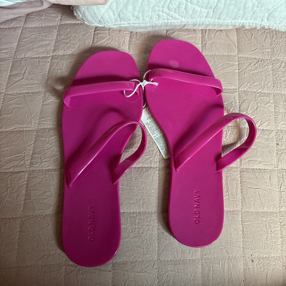 Old Navy Pink Slide Sandals Minimalist Design
